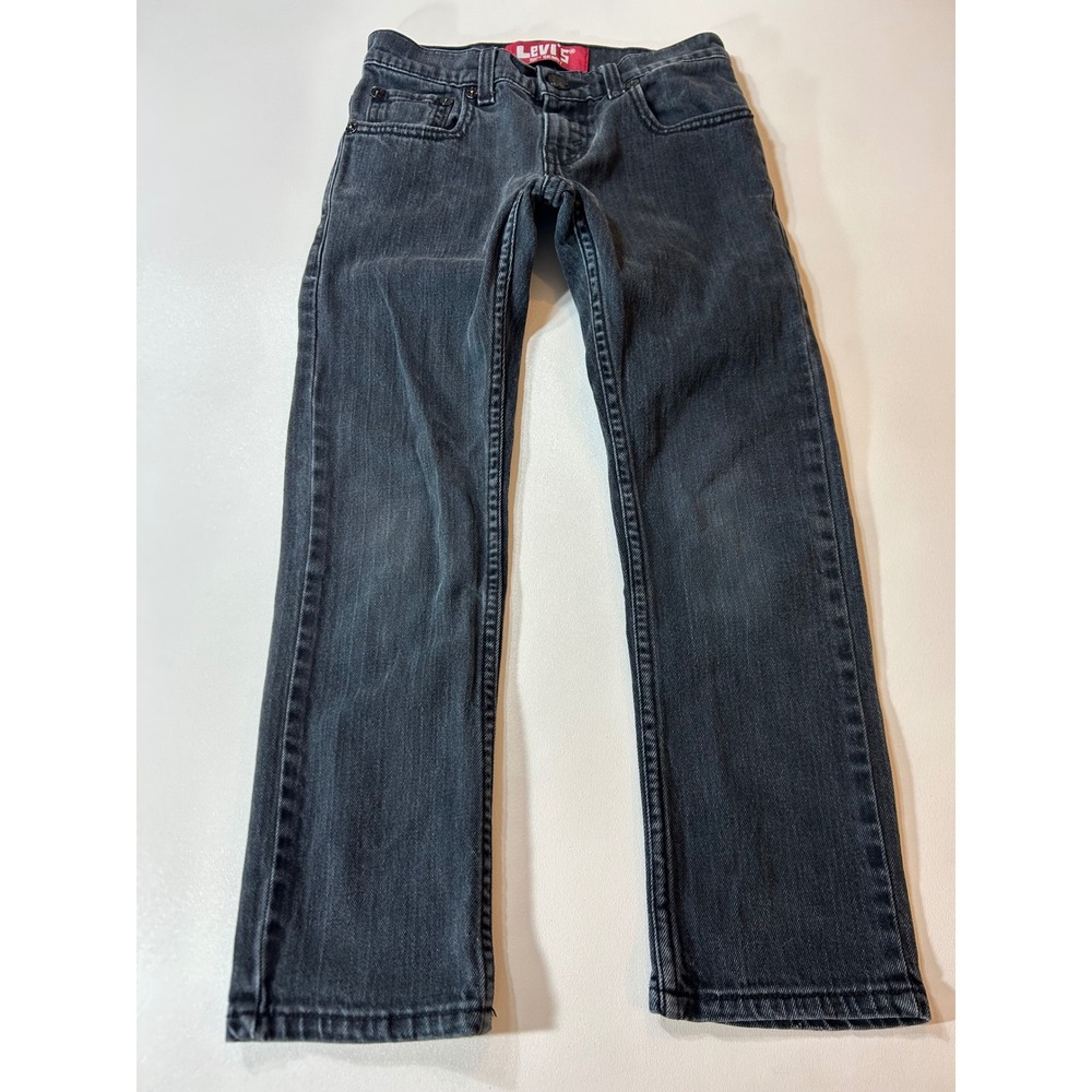 Levi Jeans Boys 24x22 Black 511 Skinny Fit Denim